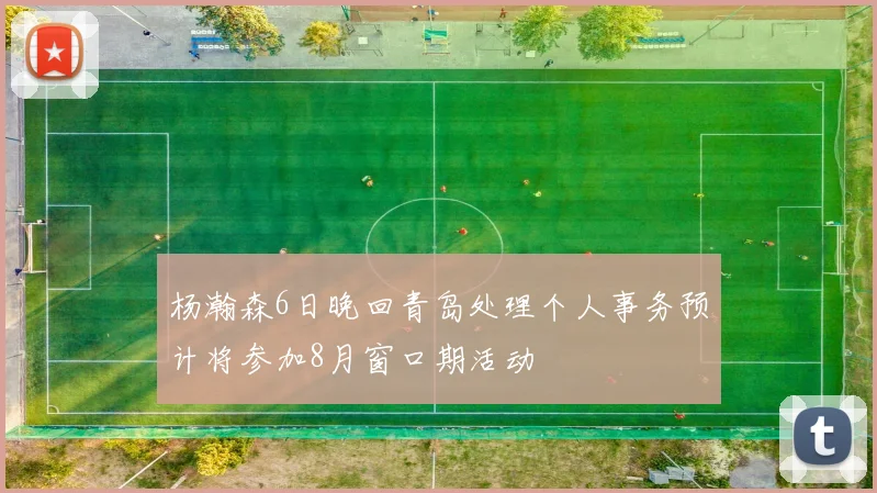 杨瀚森6日晚回青岛处理个人事务预计将参加8月窗口期活动